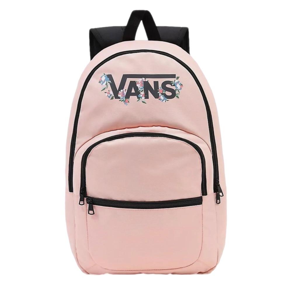 🎒SCHOOL SALE🎒VANS Mochila Ranged Backpack Pink Laptop Logo Zip Bag VN0A7UFNY6O